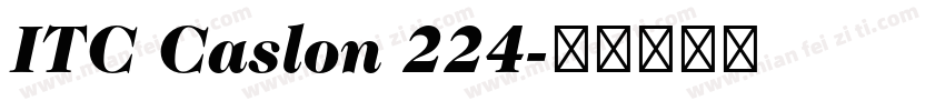 ITC Caslon 224字体转换